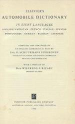 Elsevier's automobile dictionary in eight languages : English/American, French, Italian, Spanish, Portoguese, German, Russian, Japanese