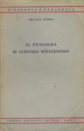 Il pensiero di Ludovico Wittgenstein - Emanuele Riverso - copertina