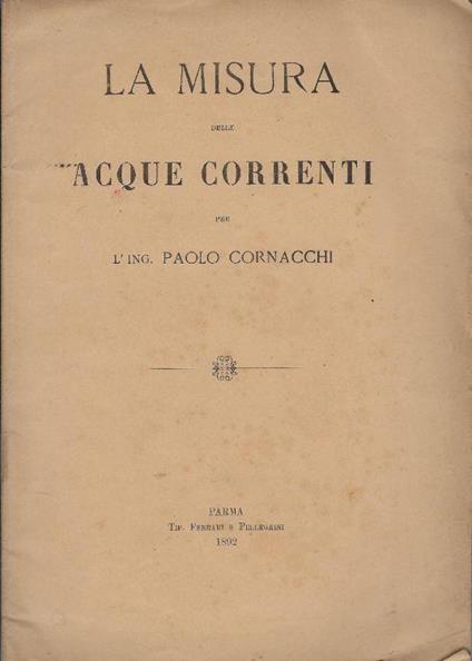 La misura delle acque Correnti - copertina