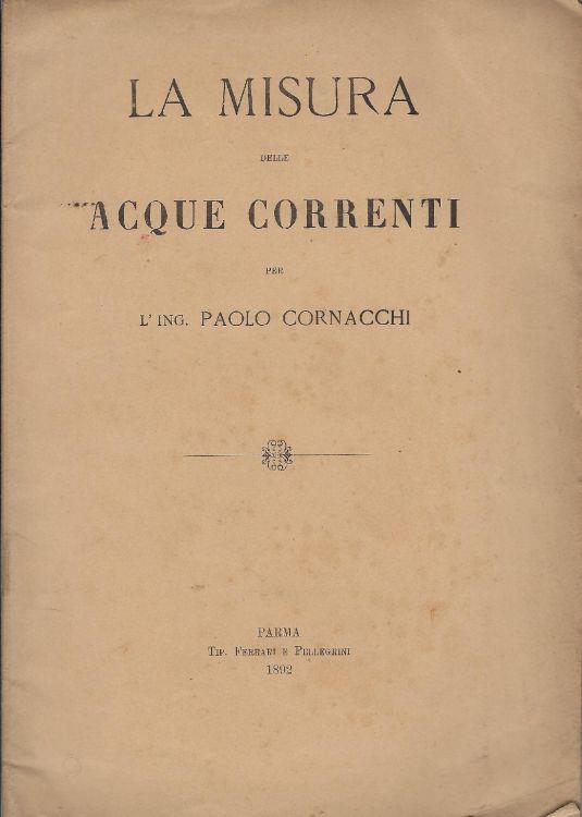 La misura delle acque Correnti - copertina