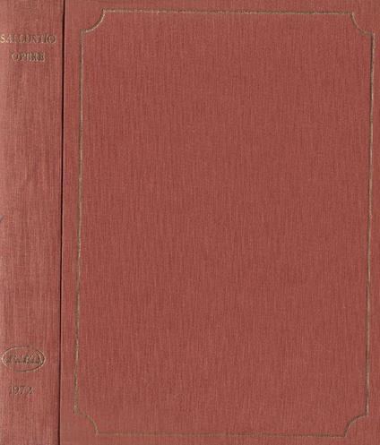 Opere - C. Crispo Sallustio - copertina