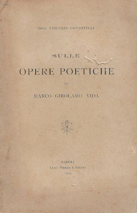 Sulle opere poetiche di Marco Girolamo Vida - copertina