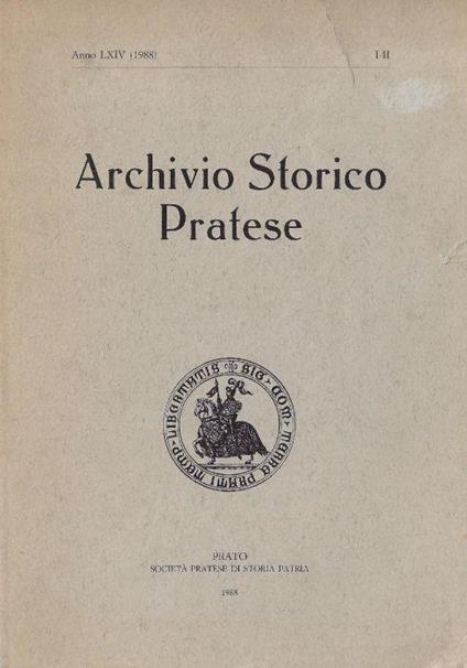 Archivio storico pratese - copertina