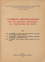 Contributi scientifico-pratici per una migliore conoscenza ed utilizzazione del legno, fasc. 9