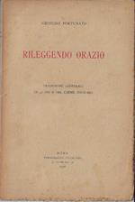 Rileggendo Orazio : traduzione letterale di 32 odi e del Carme secolare