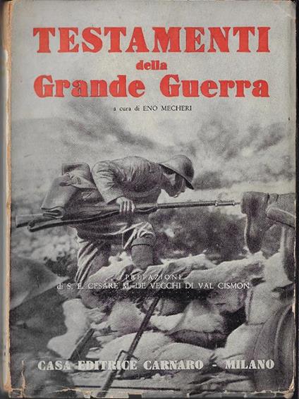 Testamenti della grande guerra - copertina