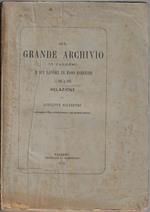 Sul Grande Archivio di Palermo e sui lavori in esso eseguiti dal 1865 al 1874