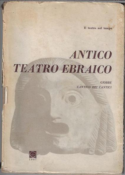 Antico teatro ebraico : Giobbe, Cantico dei cantici - copertina