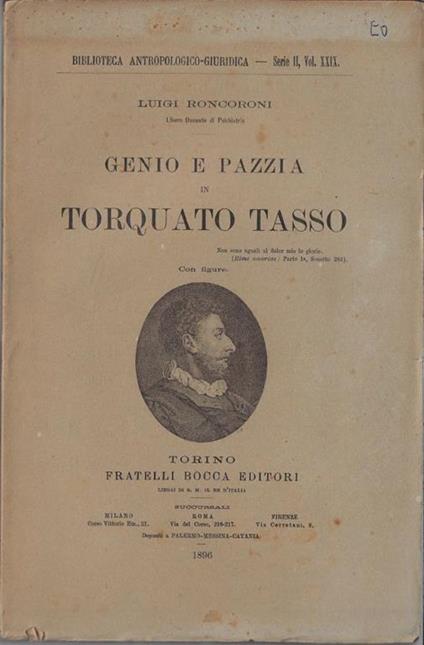 Genio e pazzia in Torquato Tasso - copertina