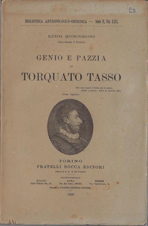 Genio e pazzia in Torquato Tasso - copertina