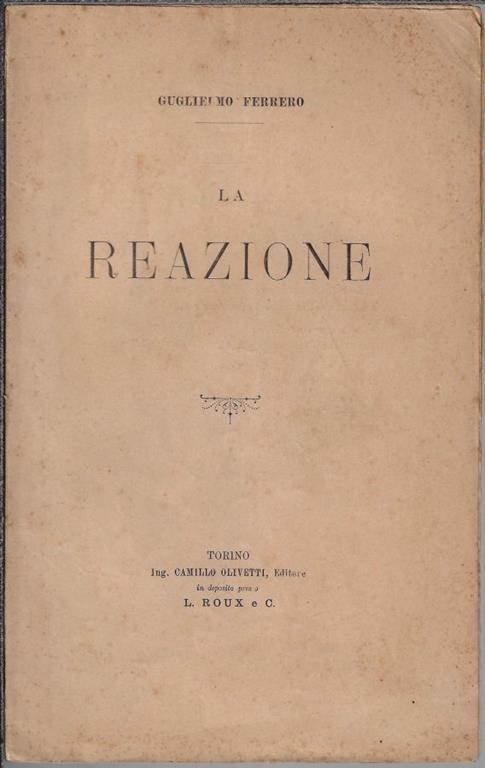 La reazione - Guglielmo Ferrero - copertina