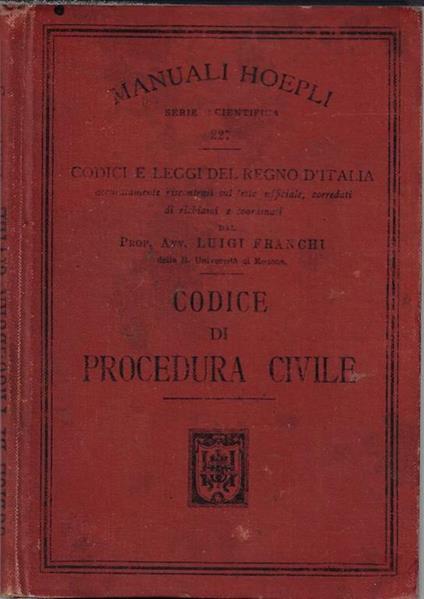 Codice di procedura civile - Talia - copertina