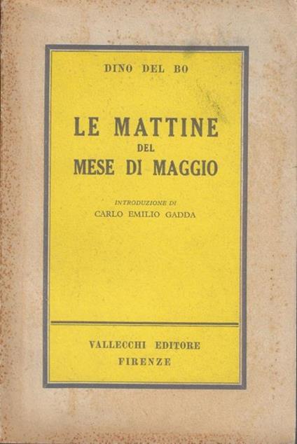 Le mattine del mese di maggio - Dino Del Bo - copertina