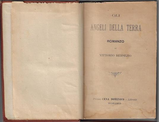 Gli angeli della terra : romanzo - Vittorio Bersezio - copertina