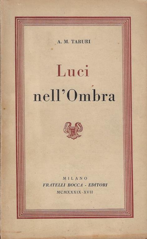 Luci nell'ombra - copertina