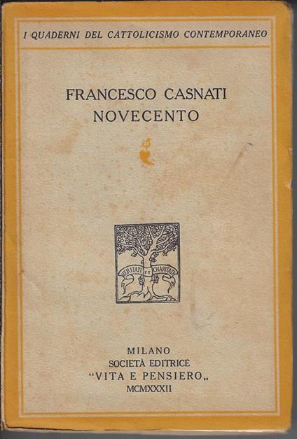Novecento - Francesco Casati - copertina