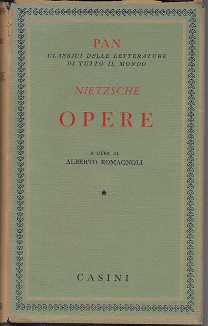 Opere, 1 - Friedrich Nietzsche - copertina