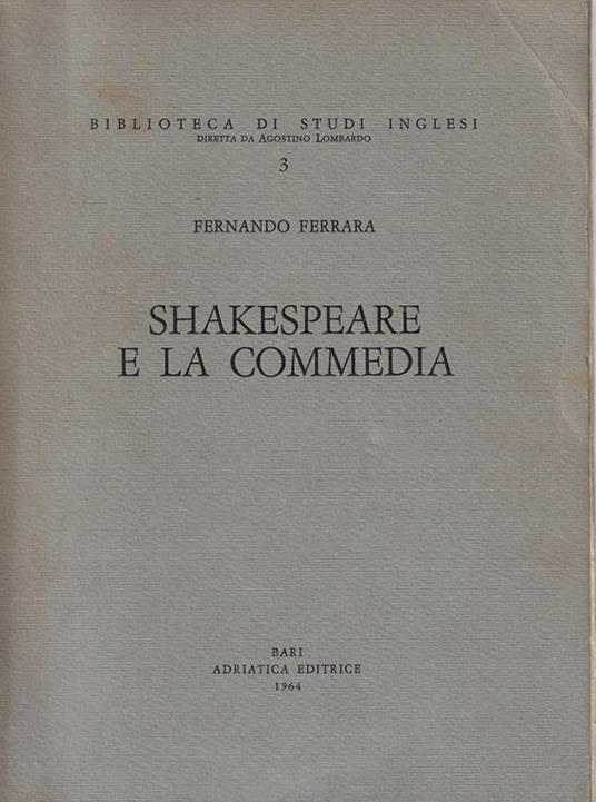 Shakespeare e la commedia - Fernando Ferrara - copertina