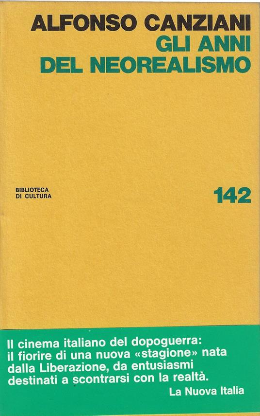 Gli anni del neorealismo - Alfonso Canziani - copertina