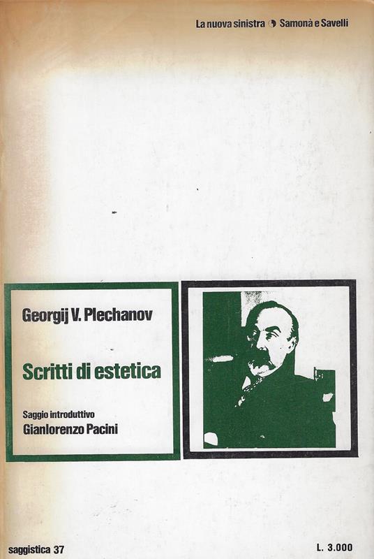 Scritti di estetica - Georgij V. Plechanov - copertina