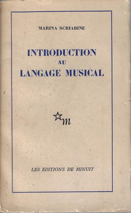 Introduction au langage musical - copertina