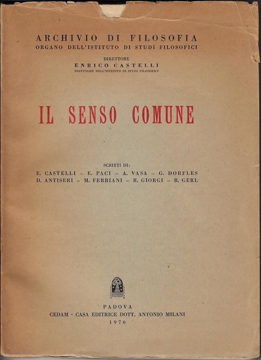 Il senso comune - copertina