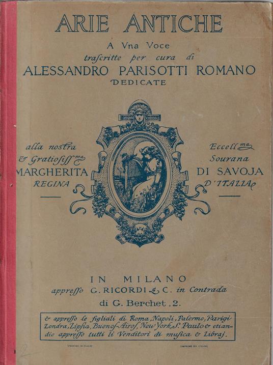 Arie Antiche a una voce - copertina