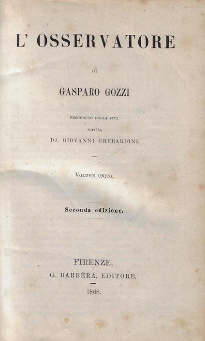 L' osservatore - copertina