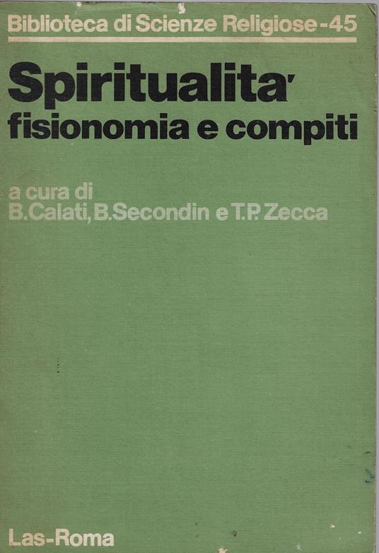 Spiritualità : fisionomia e compiti - copertina