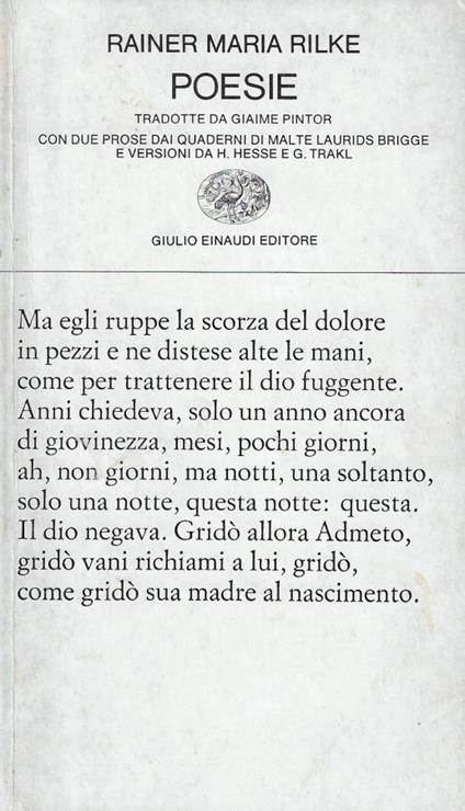 Poesie - Rainer Maria Rilke - copertina