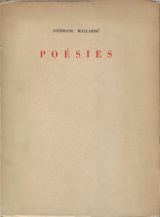 Poésies - Stéphane Mallarmé - copertina