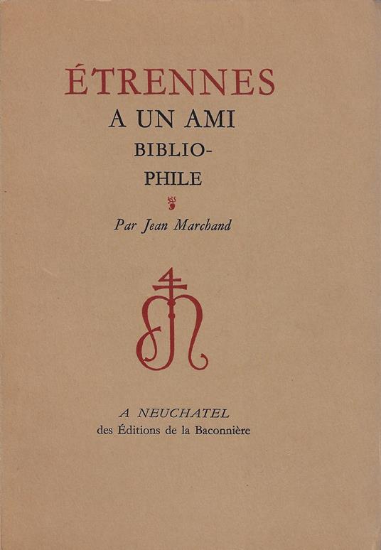 Etrennes à un ami bibliophile - copertina