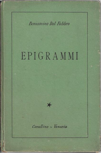 Epigrammi - copertina