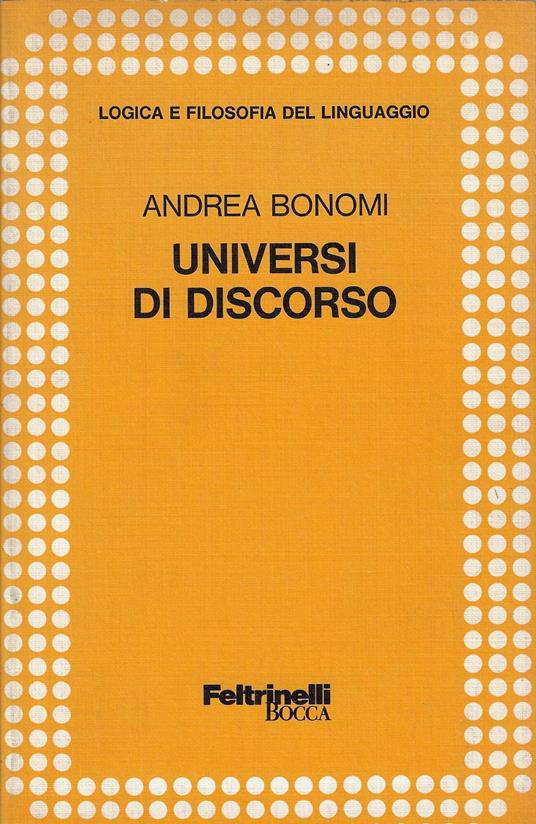 Universi di discorso - Andrea Bonomi - copertina