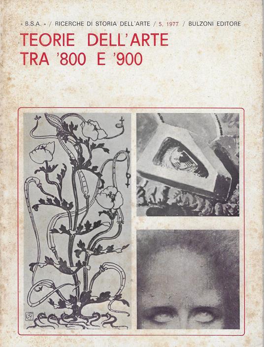 Teorie dell'arte tra 800 e 900 - copertina