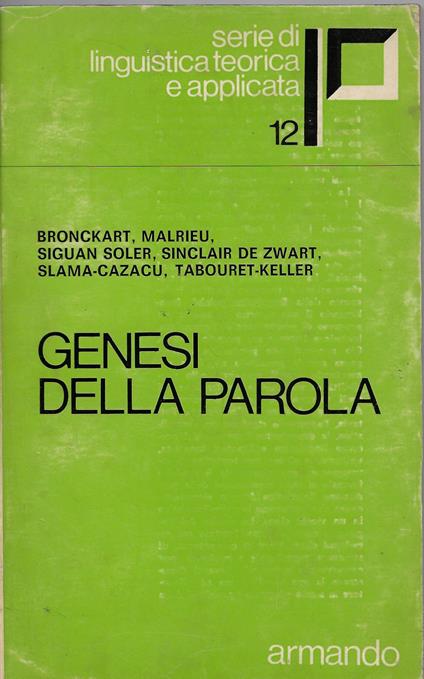 Genesi della parola - copertina