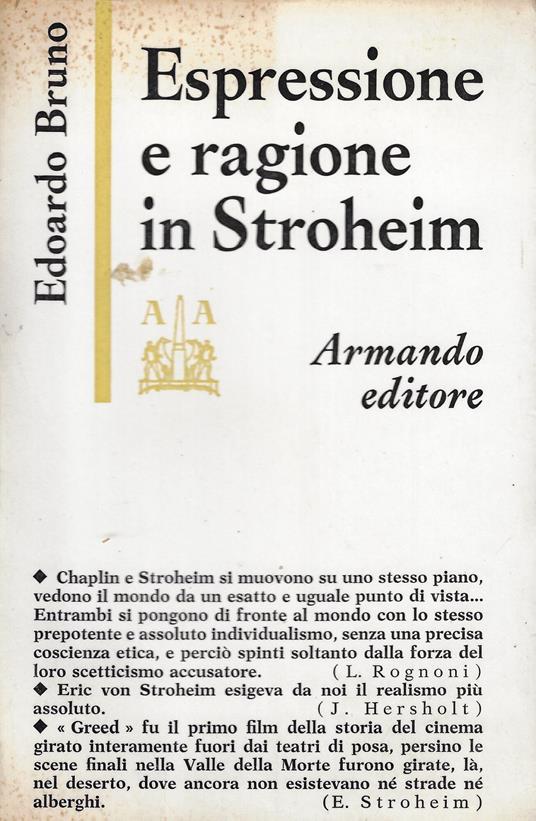 Espressione e ragione in Eric von Stroheim - Edoardo Bruno - copertina