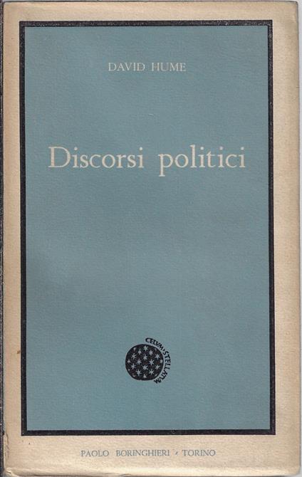 Discorsi politici - David Hume - copertina