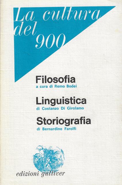 Filosofia. Linguistica. Storiografia - Costanzo Di Girolamo - copertina