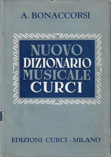 Nuovo dizionario musicale Curci - copertina
