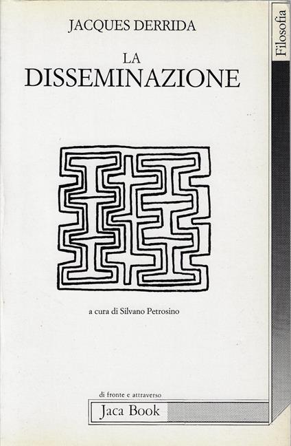 La disseminazione - Jacques Derrida - copertina
