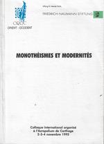 Monothéismes et modernités : colloque international organisé à l'Acropolium de Carthage, 2-3-4 novembre 1995