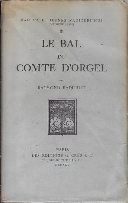 Le bal du comte d'Orgel - Raymond Radiguet - copertina