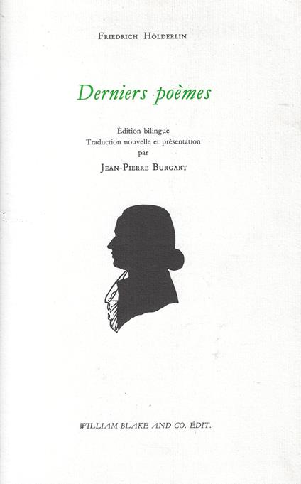 Derniers poèmes - Friedrich Hölderlin - copertina