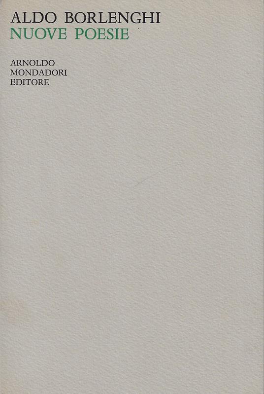 Nuove poesie : 1959-1965 - Aldo Borlenghi - copertina