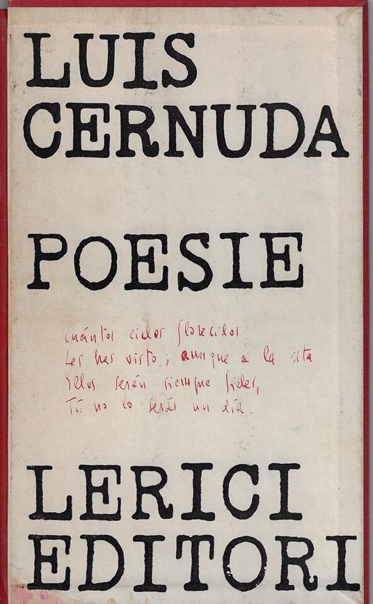 Poesie di Luis Cernuda - Luis Cernuda - copertina