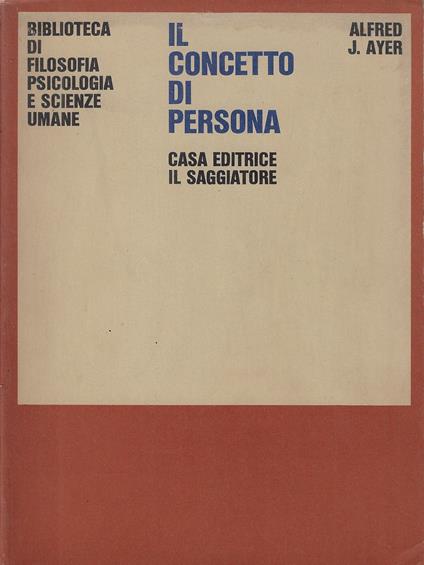 Il concetto di persona e altri saggi - copertina
