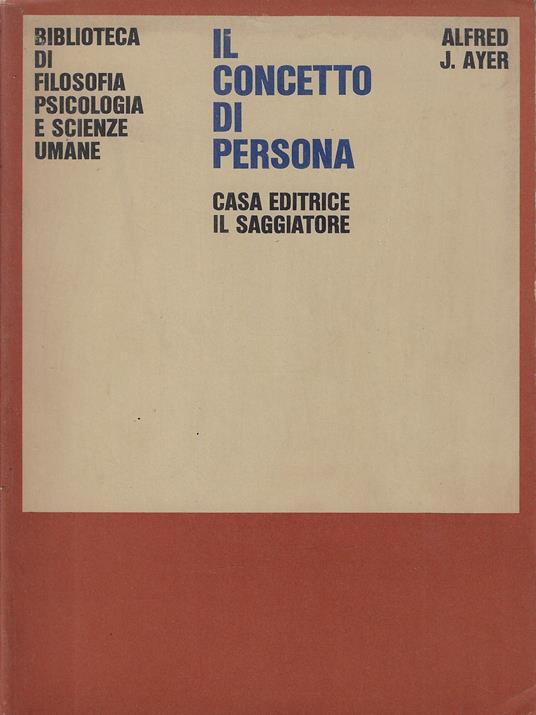 Il concetto di persona e altri saggi - copertina