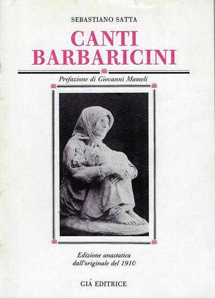Canti barbaricini - Sebastiano Satta - copertina