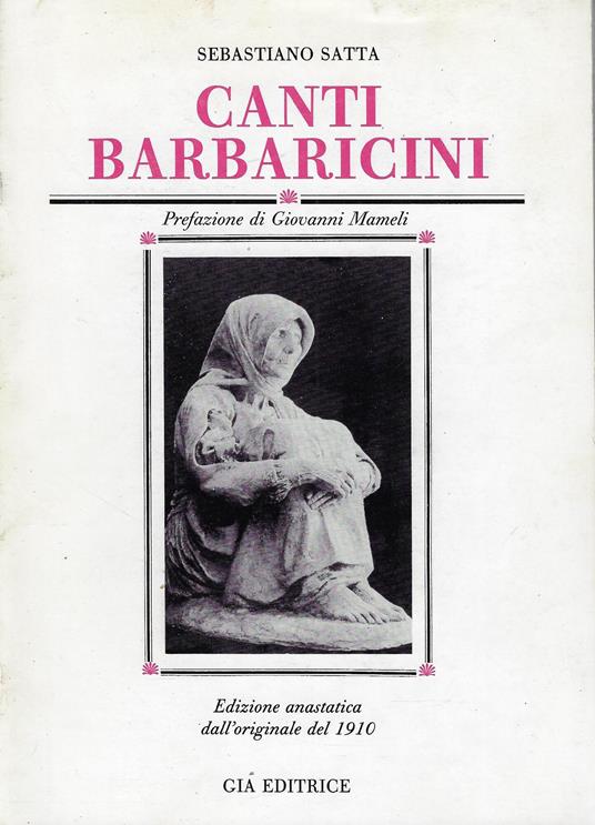 Canti barbaricini - Sebastiano Satta - copertina